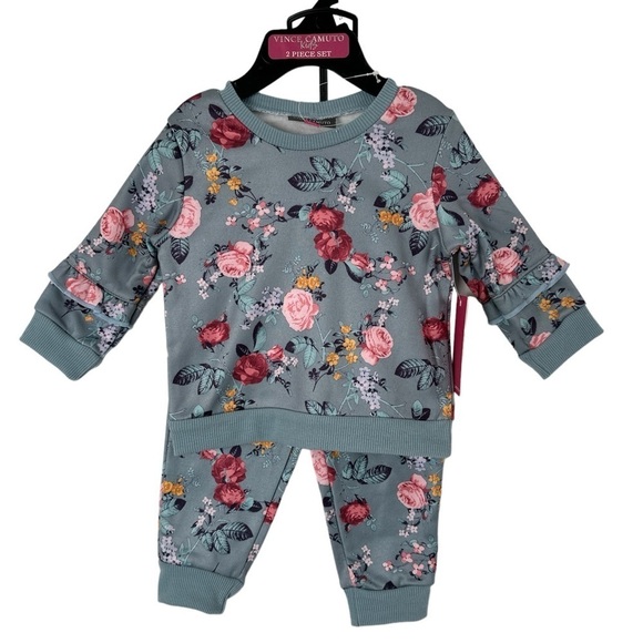 NWT Vince Camuto Allover Floral Coordinating Sweat Set - Picture 1 of 6